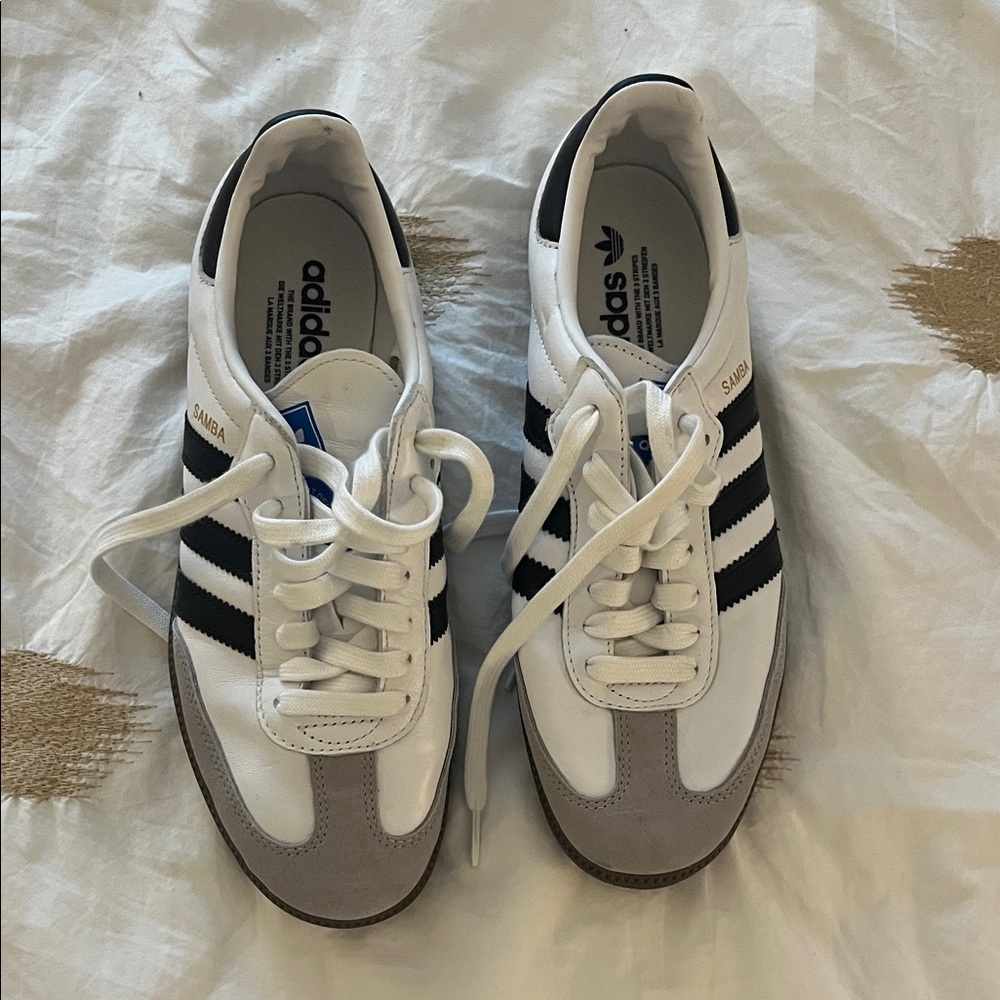Adidas Samba White and Black Sneakers